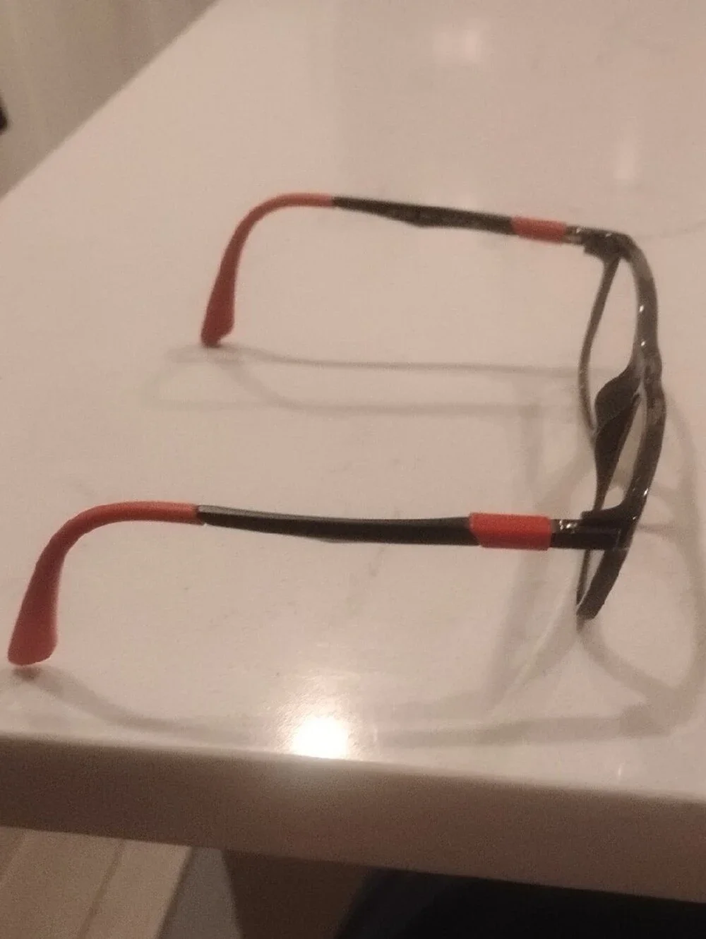 Ray-Ban Kids Black Frames with Malable Red Temple Tips